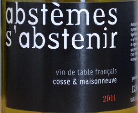 Vin No1 Quercy Vin de table Abstemes s abstenir 2011